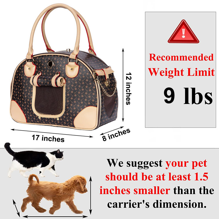 Leather dog carrier sale bag